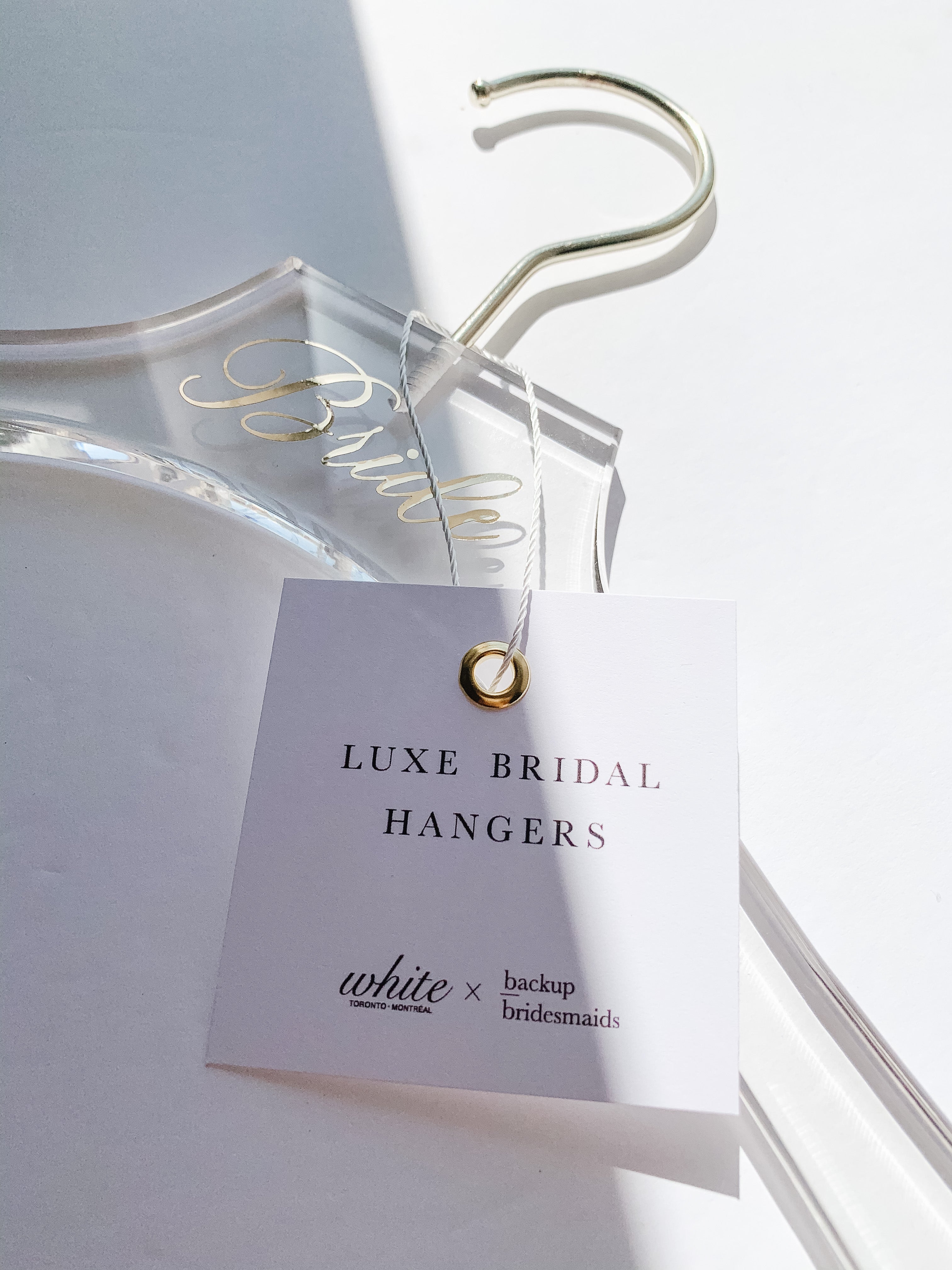 White Toronto Luxe Bridal Hangers