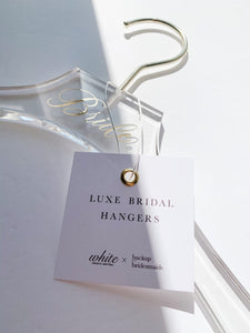White Toronto Luxe Bridal Hangers