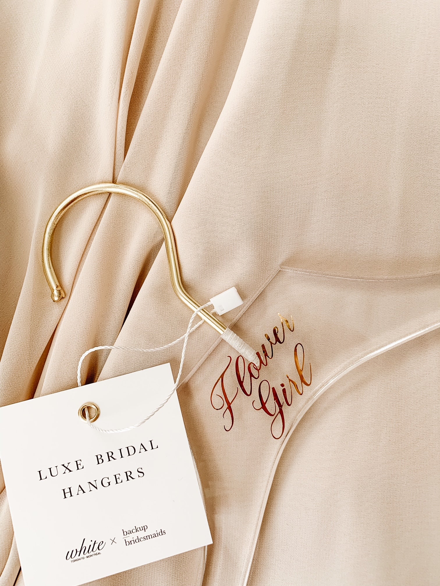 White Toronto Luxe Bridal Hangers