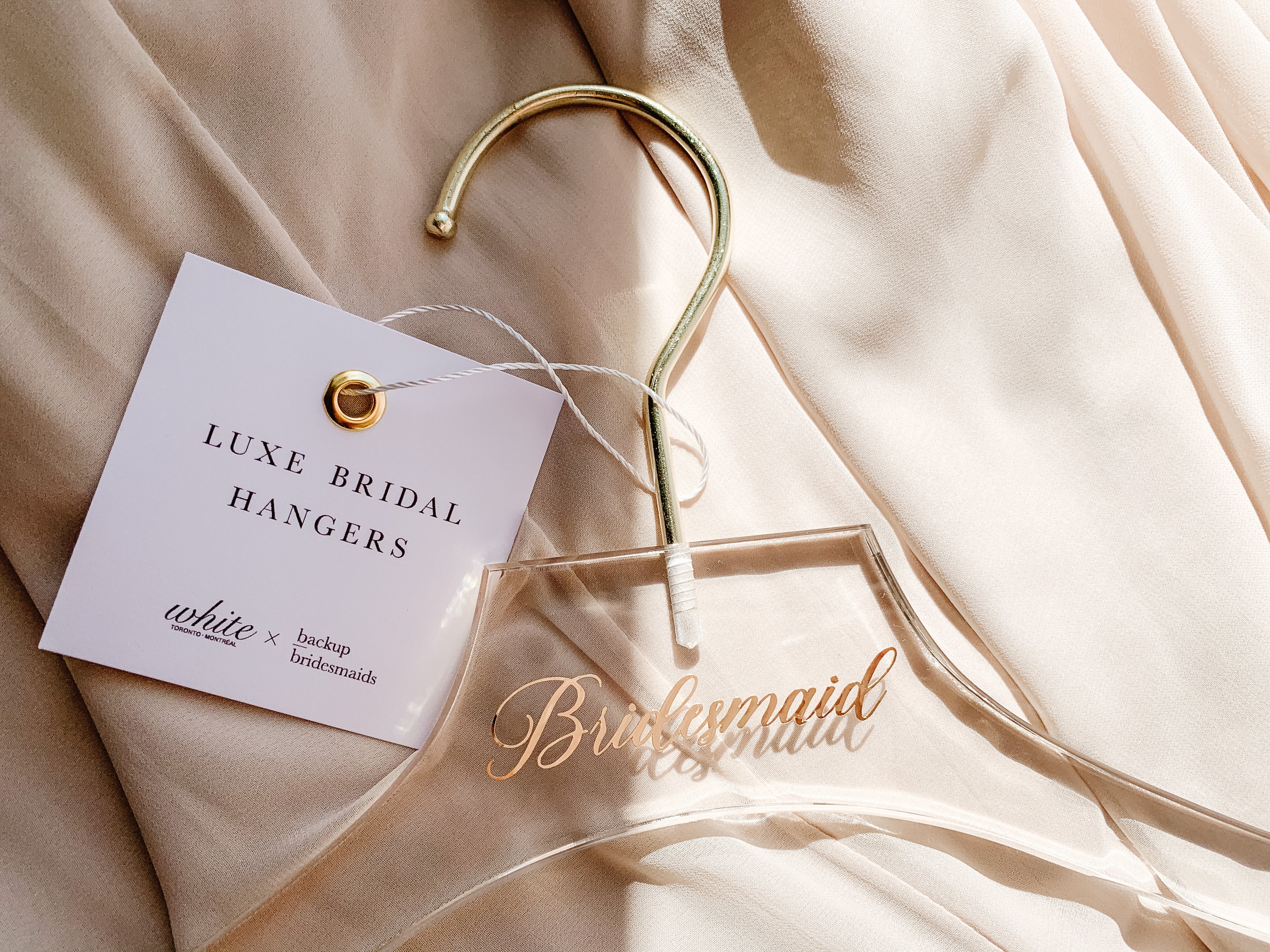 White Toronto Luxe Bridal Hangers