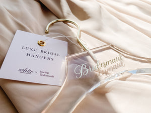 White Toronto Luxe Bridal Hangers